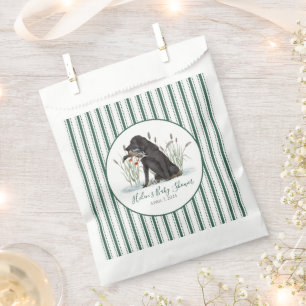 Preppy Southern Green Boy Dog Baby Shower Favor Bag