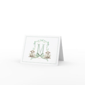 Preppy Southern Green Lamb Thank You Card