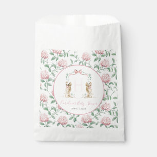 Preppy Southern Pink Girl Dog Baby Shower  Favor Bag