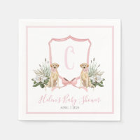 Preppy Southern Pink Girl Dog Baby Shower