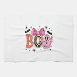 Preppy Spooky Halloween Boo Kitchen Towel