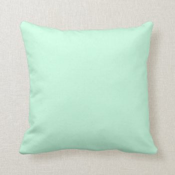 Preppy Spring Color Pastel Seafoam Green Mint Throw Pillow by cranberrysky at Zazzle