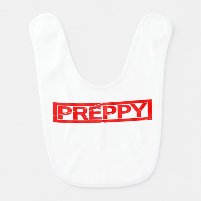 Preppy Stamp Baby Bib (Front)