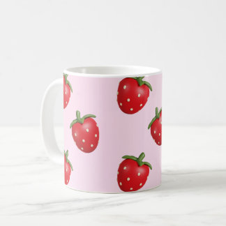 Preppy Strawberry Girly Coquette Pink Mug Gift