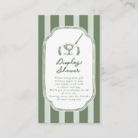 Preppy Stripe New to the Club Display Shower Card