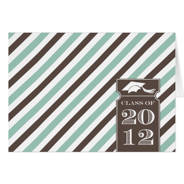 Preppy Striped Class of 2011 Note Card
