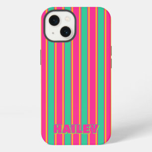 Preppy Striped Monogram Phone Case