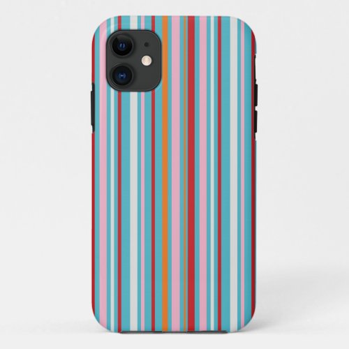 Preppy striped multicolored stripes stripe pattern iPhone 11 case