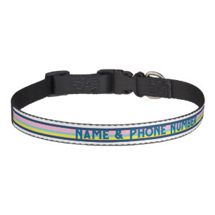 Preppy Stripes Collar - Editable Name