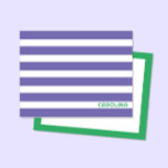 Preppy Stripes Purple & Bright Green Cute Girly Note Card<br><div class="desc">This preppy design features space for a name on the front and plenty of blank space for a note on the back. Click the customize button if you would like to move/scale the images and further modify the text! Variations of this design, additional colors, as well as coordinating products are...</div>