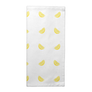 Preppy Summer Citrus Lemon Wedge Cloth Napkin