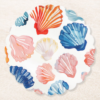 Preppy Summer - Seashell Paper Plates Coaster