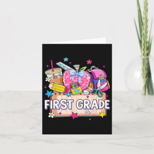 Preppy Supplies First Grade Happy Last Day Of Scho Card