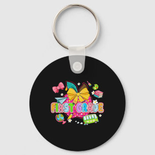 Preppy Supplies First Grade Happy Last Day Of Scho Keychain