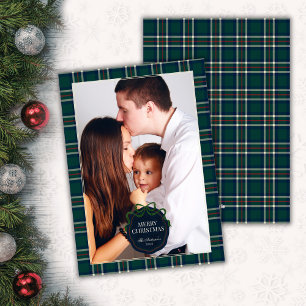 Preppy Tartan Plaid Christmas Photo Holiday Card