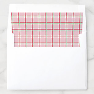 Preppy Tartan Watercolor Christmas Plaid Envelope Liner