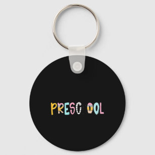 Preppy Teacher Pencil Notebook Hello Preschool Doo Keychain