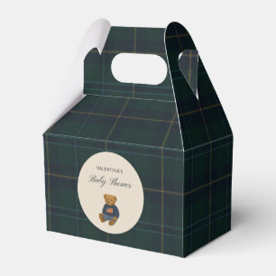 Preppy Teddy Polo Bear Baby Shower Favor Boxes