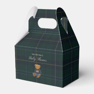 Preppy Teddy Polo Bear Baby Shower Favor Boxes