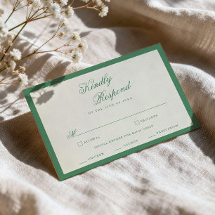 Preppy Tennis Club Green RSVP Card