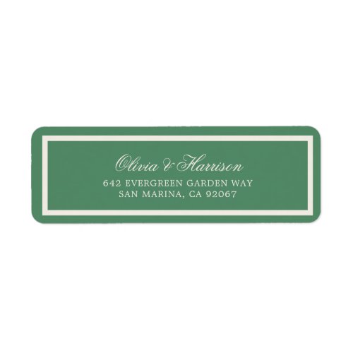 Preppy Tennis Club Green Wedding Address Label