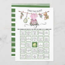 Preppy Tennis Find the Guest BINGO  Invitation