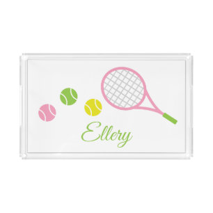 Preppy Tennis Personalized Acrylic Tray