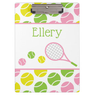Preppy Tennis Personalized Clipboard