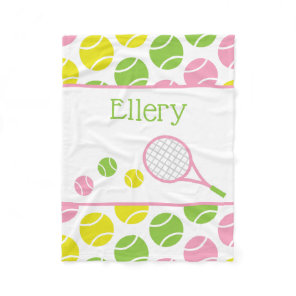 Preppy Tennis Personalized Fleece Blanket