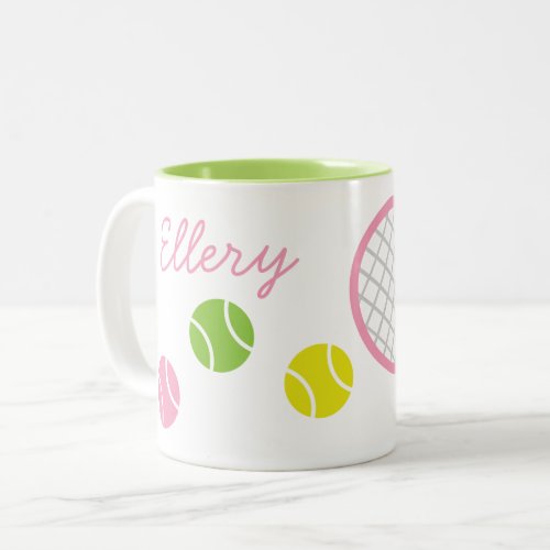 Preppy Tennis Personalized Mug