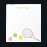 Preppy Tennis Personalized Notepad<br><div class="desc">Show off your LOVE of tennis! Add your personalized touch to this notepad. Click "customize" to change the font,  image size,  etc. Transfer this design onto the products of your choice too! Please visit my designer store,  PreppyPrint,  for coordinating items.</div>