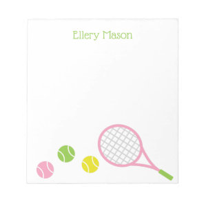 Preppy Tennis Personalized Notepad
