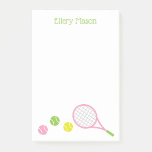 Preppy Tennis Personalized Post-it Notepad