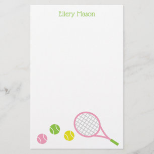 Preppy Tennis Personalized Stationery