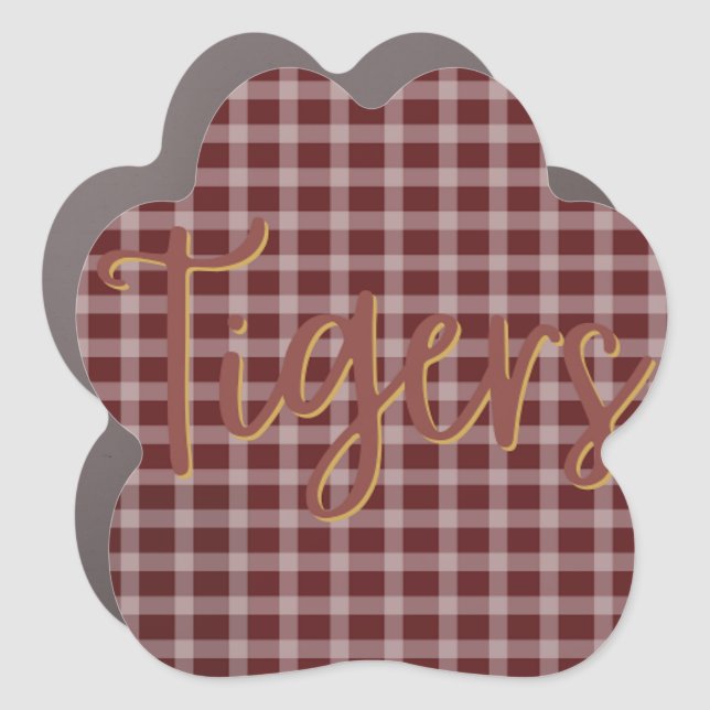 Preppy Tiger Pop Socket Phone Grip Car Magnet (Front)