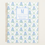 Preppy Trellis Bow Blue & Green Hydrangeas Monogra Planner<br><div class="desc">Bring timeless charm to your stationery with this preppy trellis bow planner featuring blue and green hydrangeas intertwined with elegant ribbon bows. Perfect for garden lovers,  bridesmaids,  or anyone who adores a classic coastal style. Customise with your monogram for a personal touch.</div>
