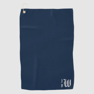 Preppy Triple Monogram   Golf Towel