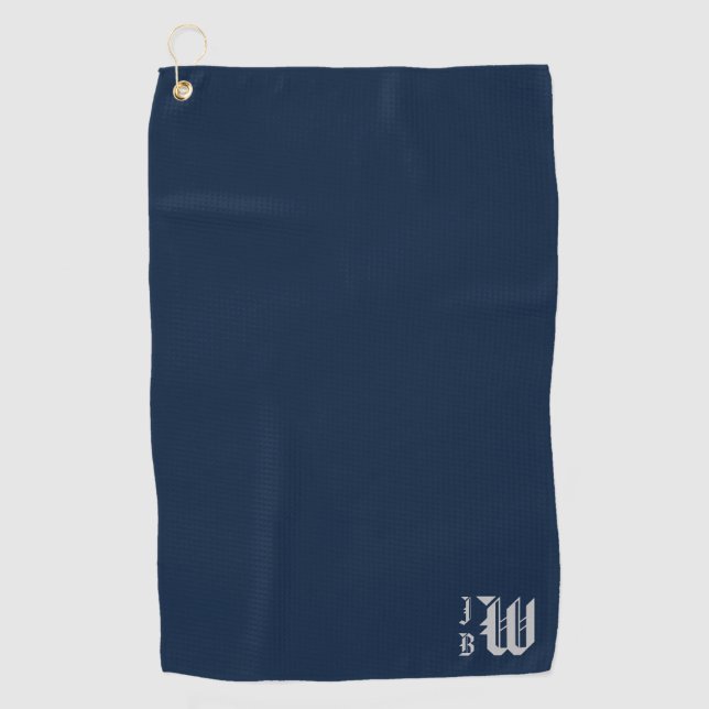 Preppy Triple Monogram | Golf Towel (Front)
