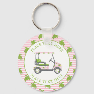 Preppy Turtles Golf Cart Keychain