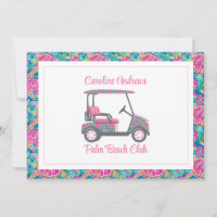 Preppy Turtles Palm Beach Golf Cart