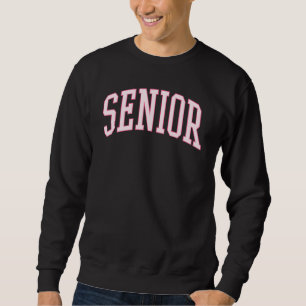 Preppy Varsity Pink Senior Graduation Sweatshirt