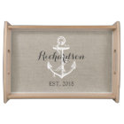 Preppy Vintage Anchor Wedding Monogram