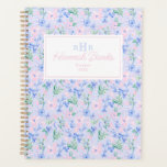 Preppy Watercolor Flowers Monogram Planner<br><div class="desc">Preppy Watercolor Flowers Monogram planner,  personalized with your own text.</div>