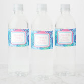 Palm Beach, Preppy, Pink Water Bottle