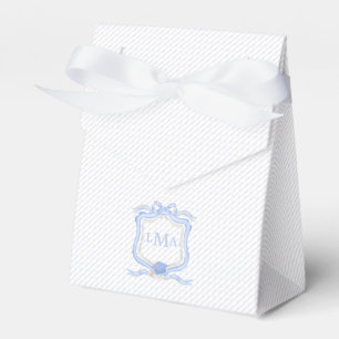 Preppy Wedgewood Monogram Graduation Favor Boxes