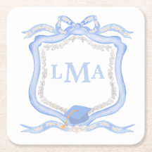 Preppy Wedgewood Monogram Graduation
