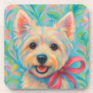 Preppy Westie Beverage Coaster