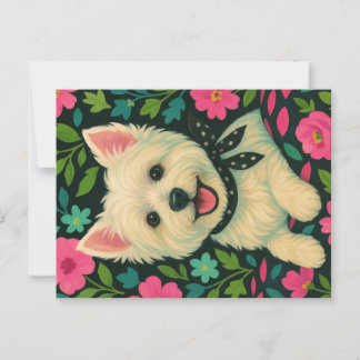 Preppy Westie Postcard