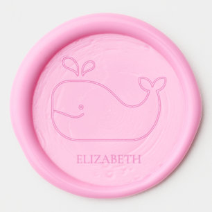 Preppy Whale Personalized Wax Seal Sticker