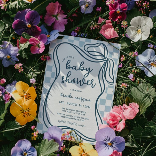 Preppy Whimsical Boys Baby Shower Invitation (Preppy Whimsical Boys Baby Shower Invite)